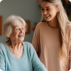 Adult Foster Care Patient Visiting Family